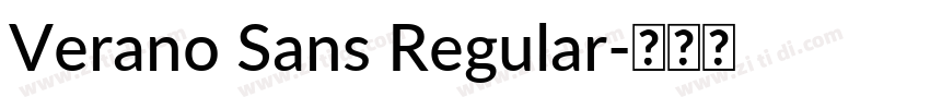 Verano Sans Regular字体转换